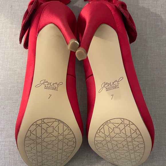 BADGLEY MISCHKA Jewel Red High Heeled Stilettos - Picture 4 of 11
